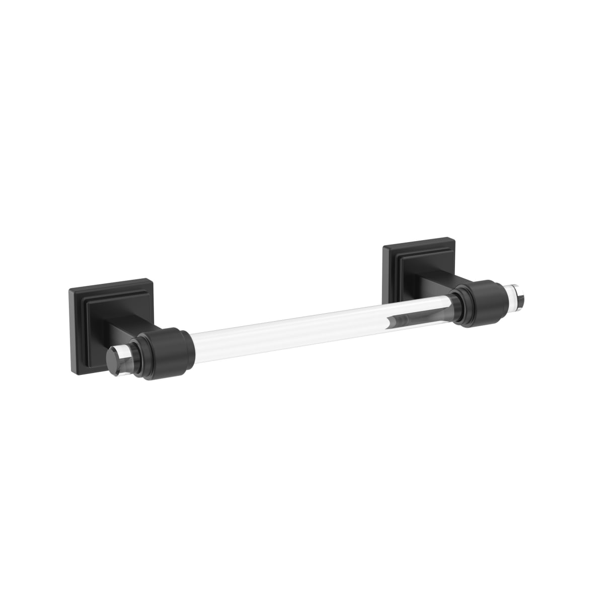 Amerock Glacio Towel Bar - Clear/Matte Black