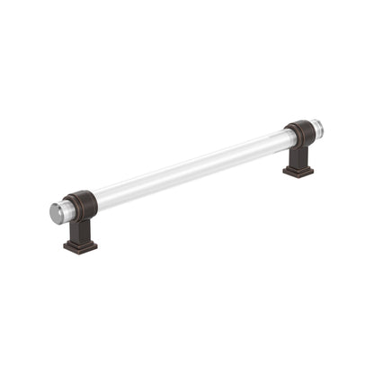 Amerock Glacio Cabinet Pull - Clear/Oil-Rubbed Bronze