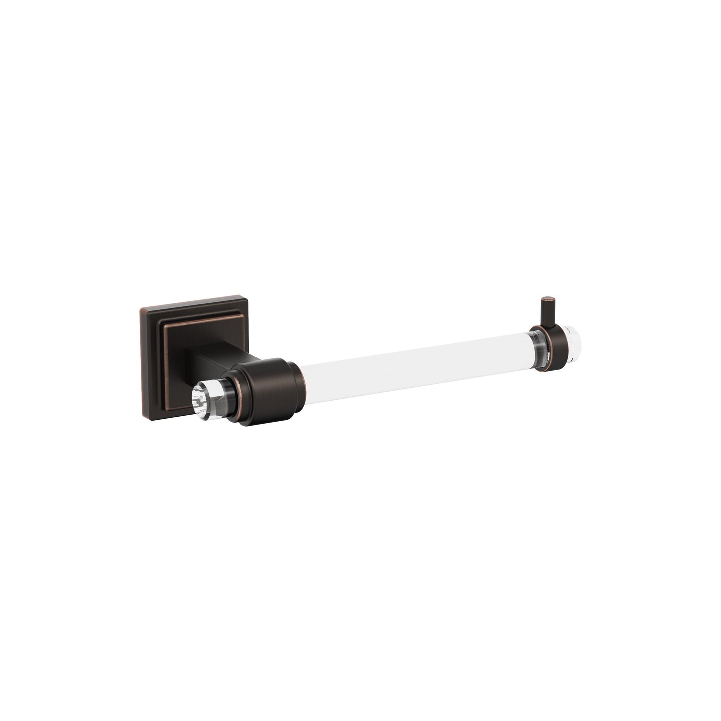 Amerock Glacio Tissue Holder - Single Post - Clear/Oil-Rubbed Bronze