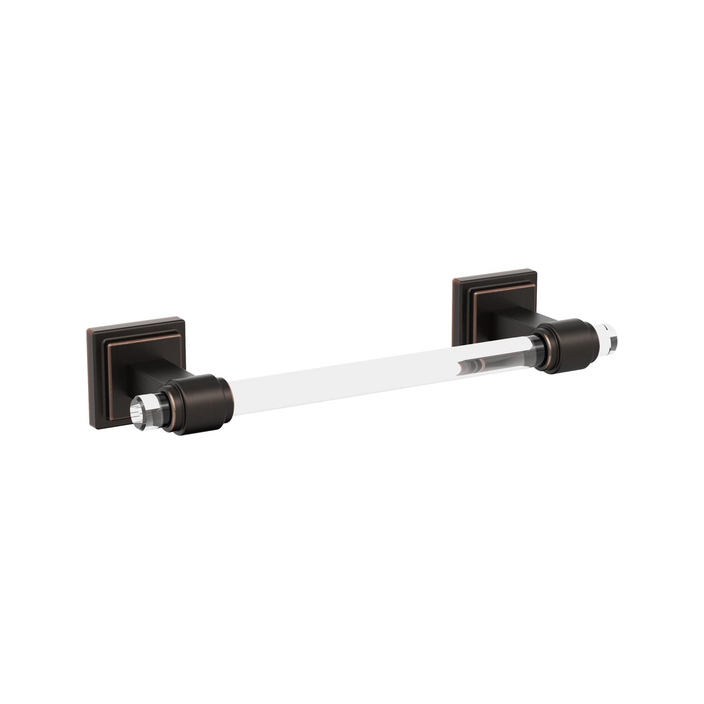 Amerock Glacio Towel Bar - 8 inch (203mm) - Clear/Oil-Rubbed Bronze