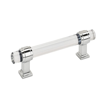 Amerock Glacio Cabinet Pull - Clear/Polished Chrome