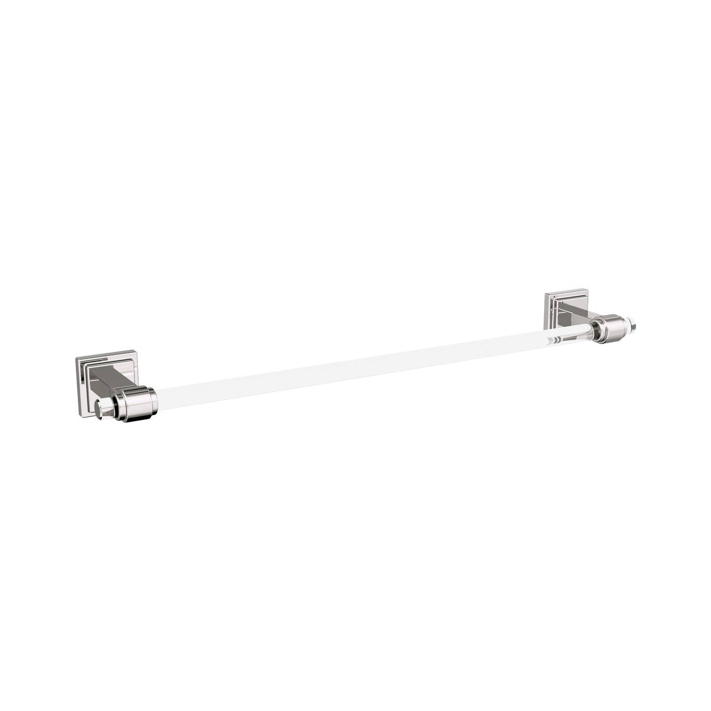 Amerock Glacio Towel Bar - 18 inch (457mm) - Clear/Polished Nickel
