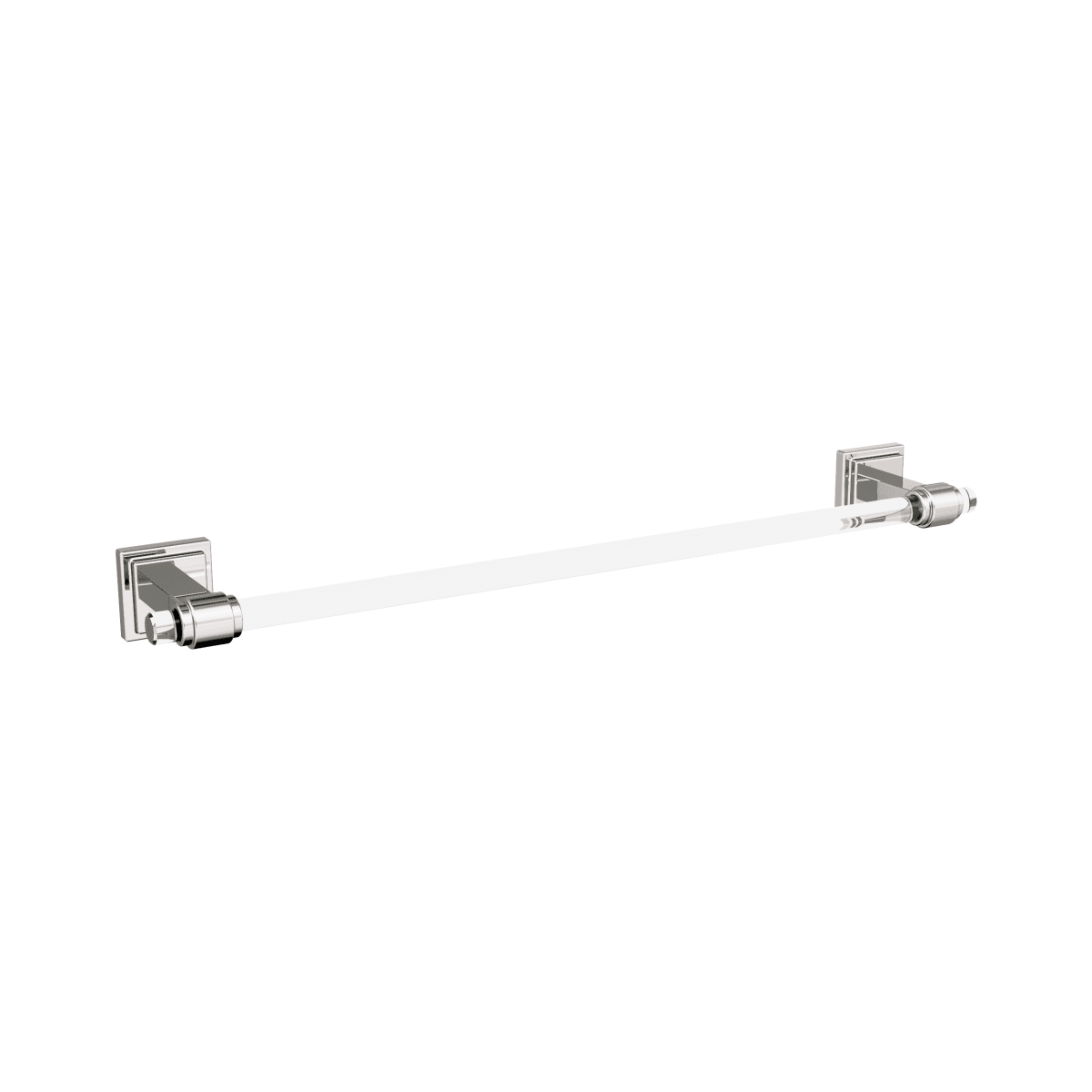 Amerock Glacio Towel Bar - Clear/Polished Nickel