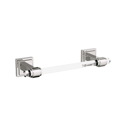 Amerock Glacio Towel Bar - Clear/Polished Nickel