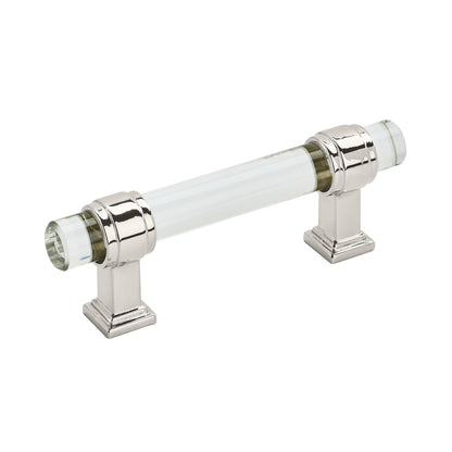 Amerock Glacio Cabinet Pull - Clear/Polished Nickel