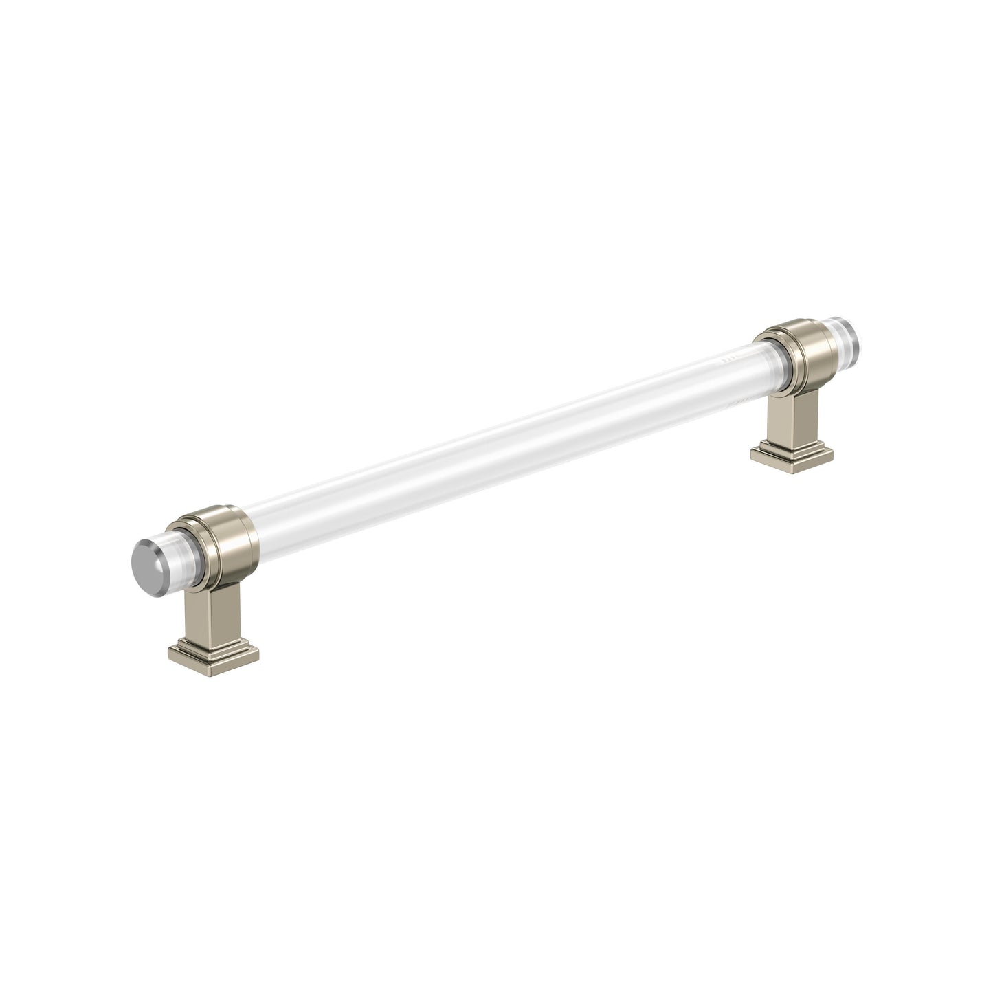 Amerock Glacio Pull - 8 inch (203mm) CTC - Clear/Polished Nickel