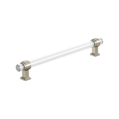 Amerock Glacio Cabinet Pull - Clear/Polished Nickel