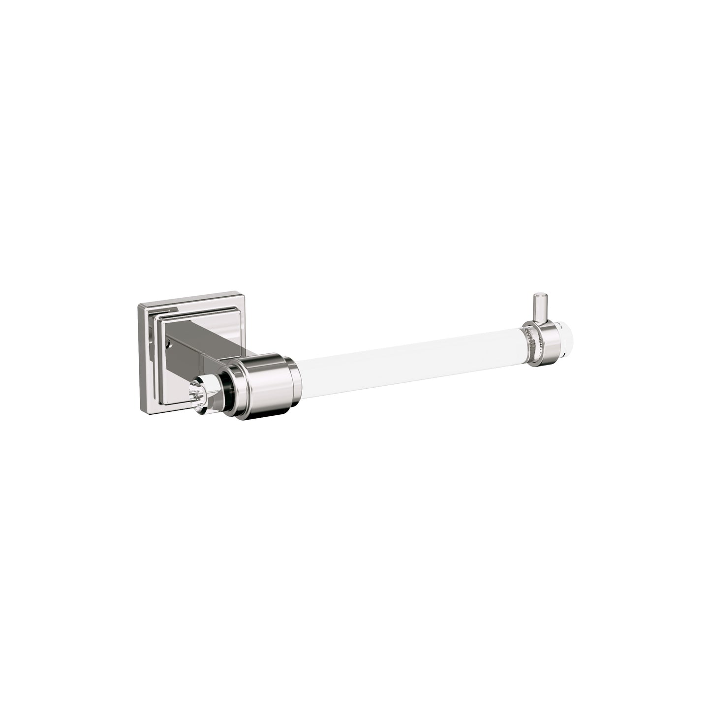 Amerock Glacio Tissue Holder - Single Post - Clear/Polished Nickel