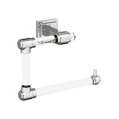 Amerock Glacio Towel Ring - Clear/Polished Nickel