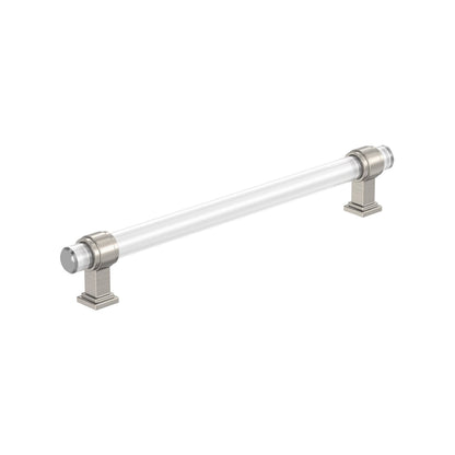 Amerock Glacio Cabinet Pull - Clear/Satin Nickel