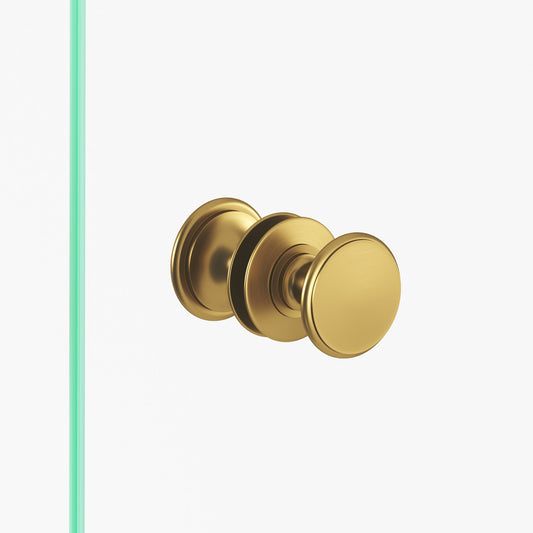 Colonial Bronze 1384BB Round Back-to-Back Shower Door Knob Kit with Rose, 1-1/4 in Diameter