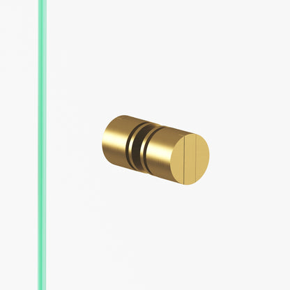 Colonial Bronze 1387BB Grooved Striped Cylinder Back-to-Back Shower Door Knob Kit, 1-1/4 in Diameter