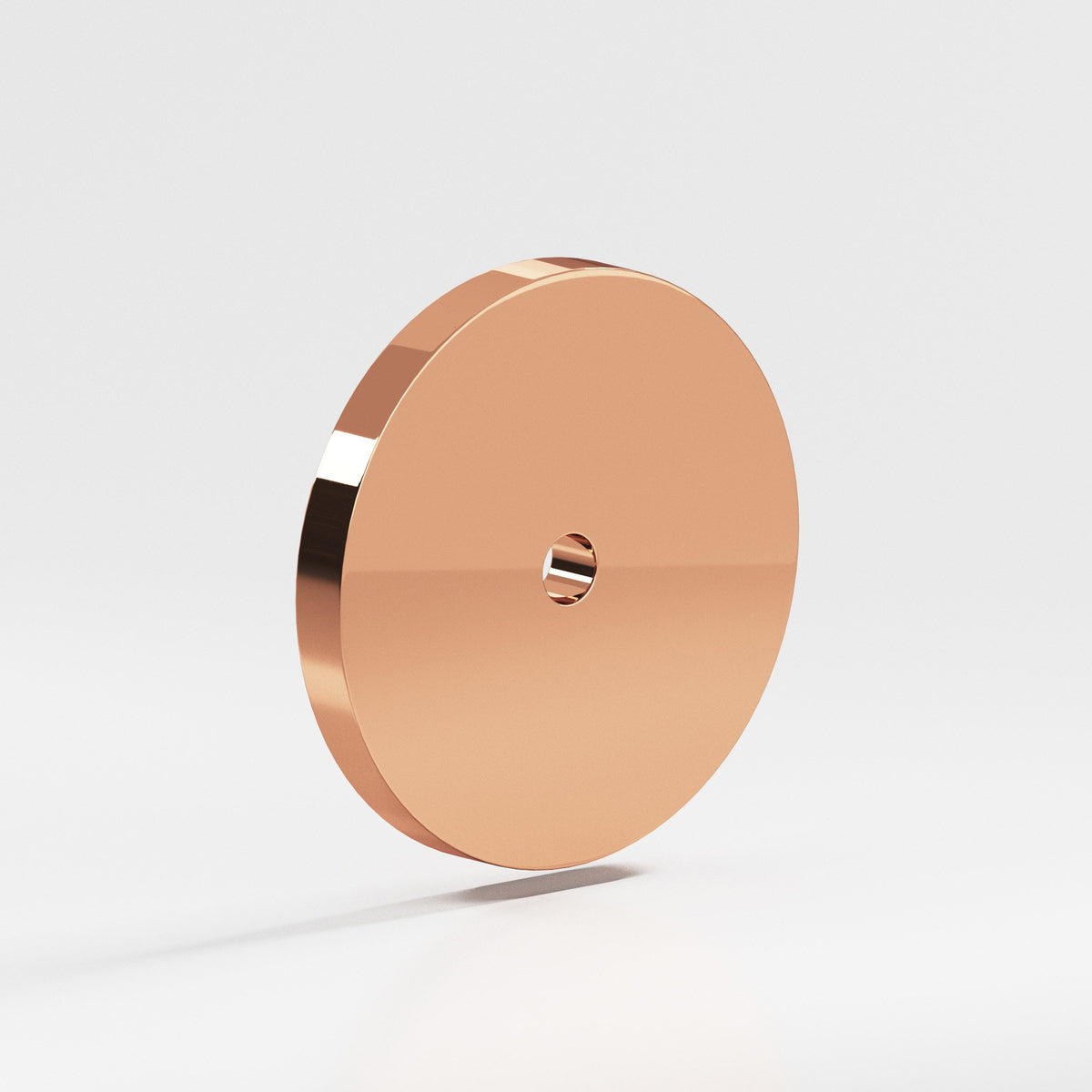 Colonial Bronze 162 Round Backplate, 2-1/2 in Diameter, for 8-32 Screw - Polished Copper