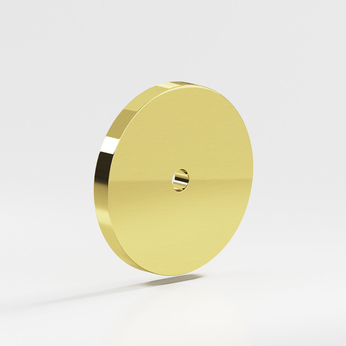 Colonial Bronze 161 Round Backplate, 2-1/8 in Diameter, for 8-32 Screw - Unlacquered Polished Brass
