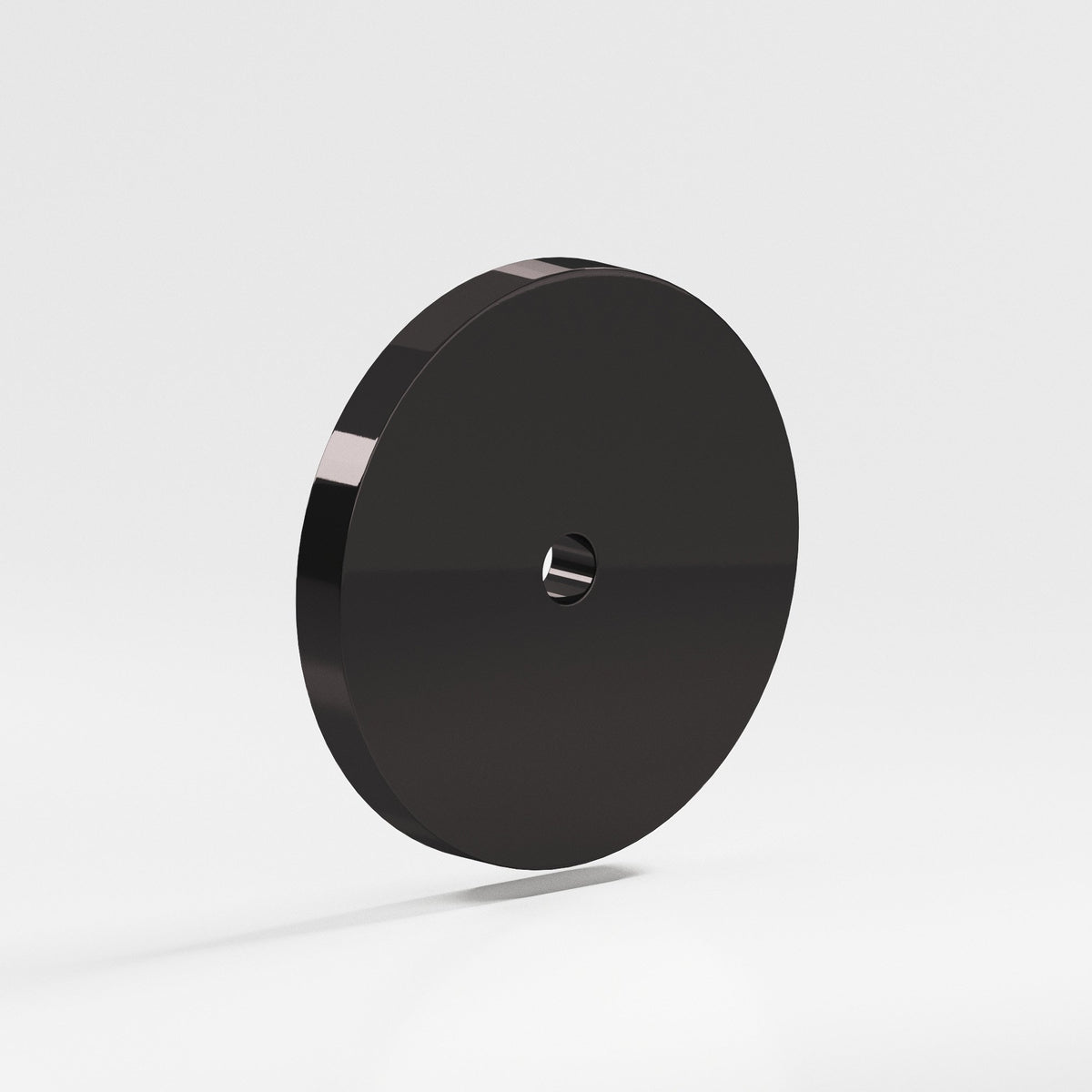 Colonial Bronze 161 Round Backplate, 2-1/8 in Diameter, for 8-32 Screw - Satin Black