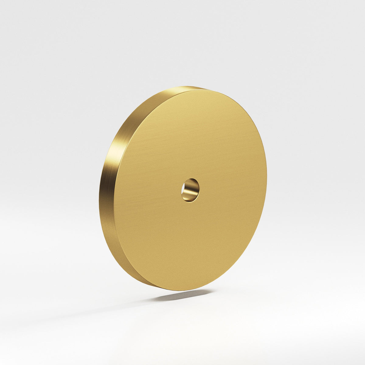 Colonial Bronze 220 Round Backplate, 1-1/2 in Diameter, for 1/4-20 Screw - Satin Brass