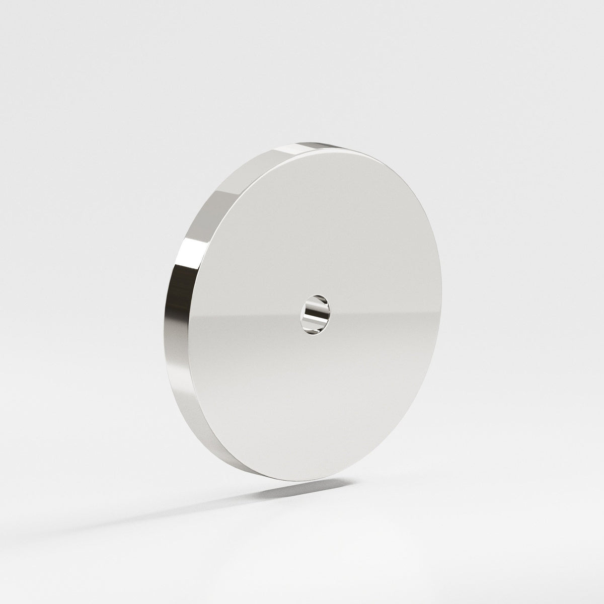 Colonial Bronze 161 Round Backplate, 2-1/8 in Diameter, for 8-32 Screw - Polished Nickel