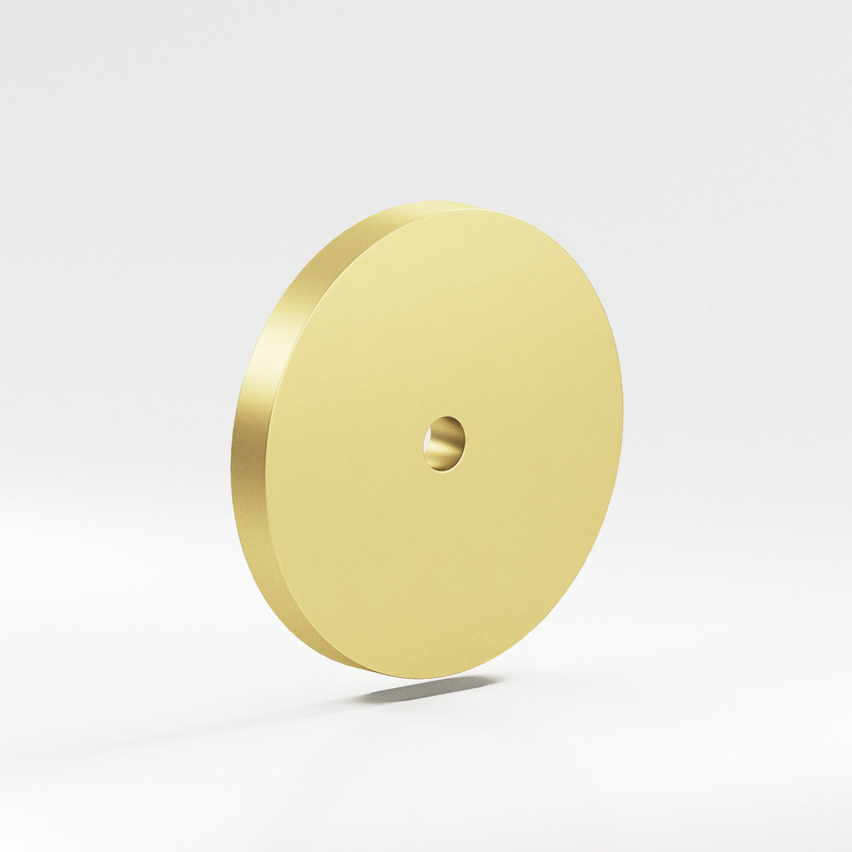 Colonial Bronze 161 Round Backplate, 2-1/8 in Diameter, for 8-32 Screw - Matte Satin Brass