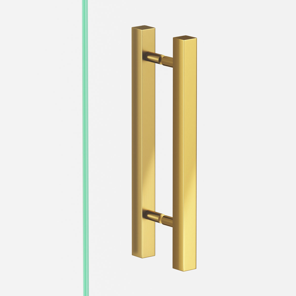Colonial Bronze 217 Square Pull with Straight Posts, 2-3/16 in Projection - Back-to-Back Shower Door Pull Kit