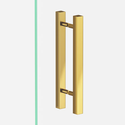 Colonial Bronze 217 Square Pull with Straight Posts, 2-3/16 in Projection - Back-to-Back Shower Door Pull Kit