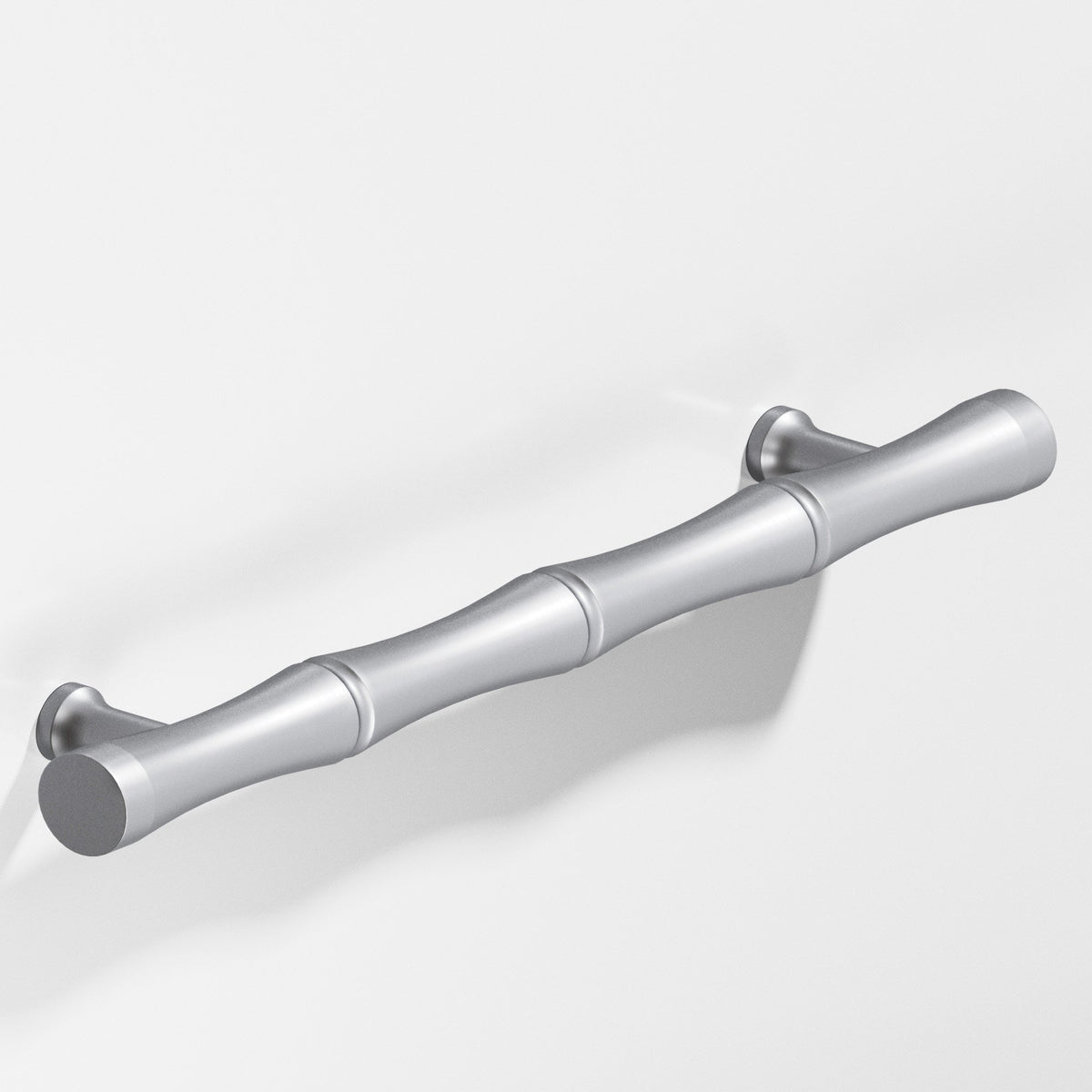 Colonial Bronze 280 Bamboo Cabinet Pull with Flared Posts - Matte Satin Chrome