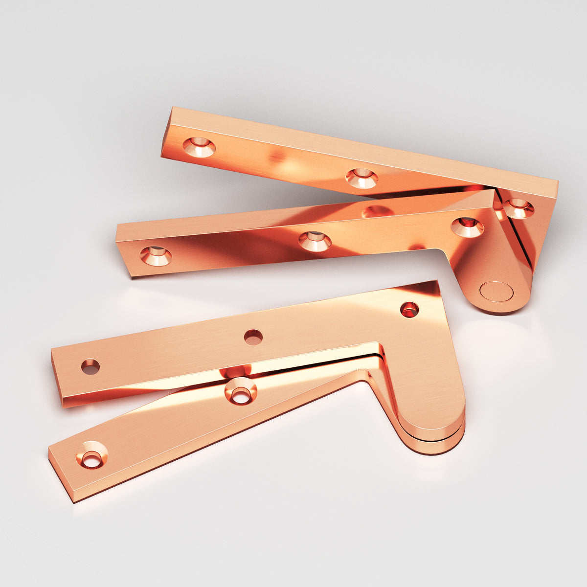 Colonial Bronze 3-1/2 Fixed Pin Pivot Hinge, 3-7/8 in (Pair) - Satin Copper