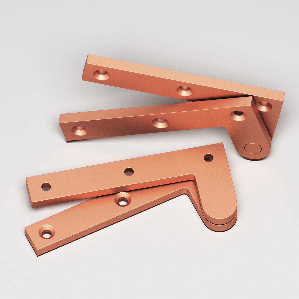 Colonial Bronze 3-1/2 Fixed Pin Pivot Hinge, 3-7/8 in (Pair) - Matte Satin Copper