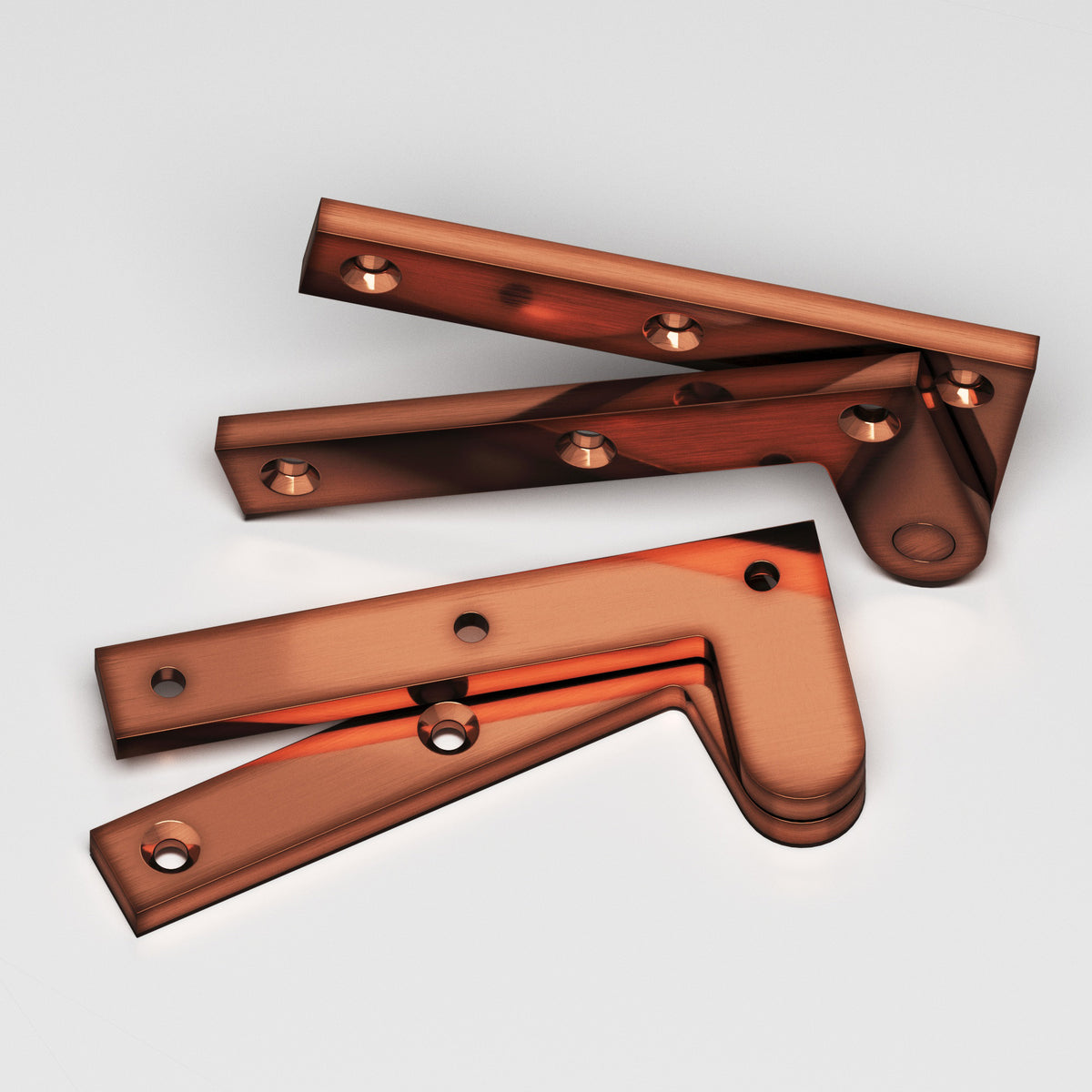 Colonial Bronze 3-1/2 Fixed Pin Pivot Hinge, 3-7/8 in (Pair) - Antique Copper