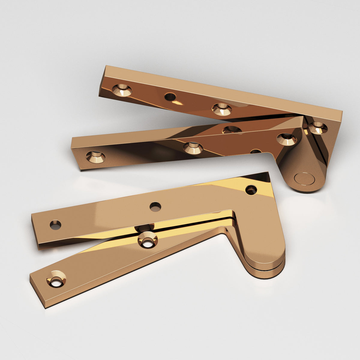 Colonial Bronze 3-1/2 Fixed Pin Pivot Hinge, 3-7/8 in (Pair) - Polished Bronze