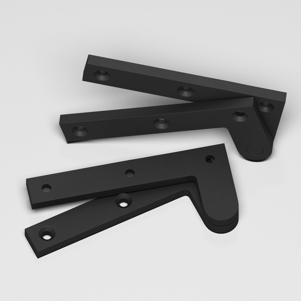 Colonial Bronze 3-1/2 Fixed Pin Pivot Hinge, 3-7/8 in (Pair) - Matte Satin Black