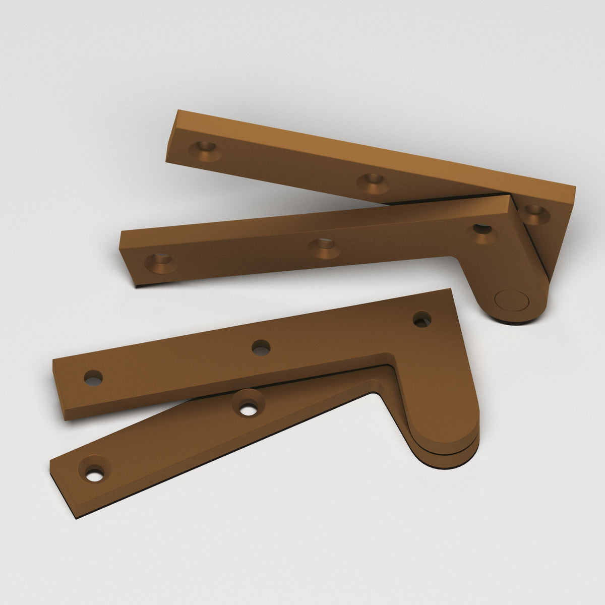 Colonial Bronze 3-1/2 Fixed Pin Pivot Hinge, 3-7/8 in (Pair) - Matte Light Statuary Bronze