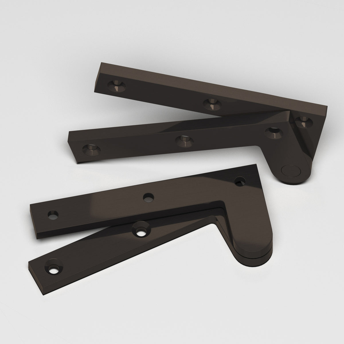 Colonial Bronze 3-1/2 Fixed Pin Pivot Hinge, 3-7/8 in (Pair) - Dark Statuary Bronze
