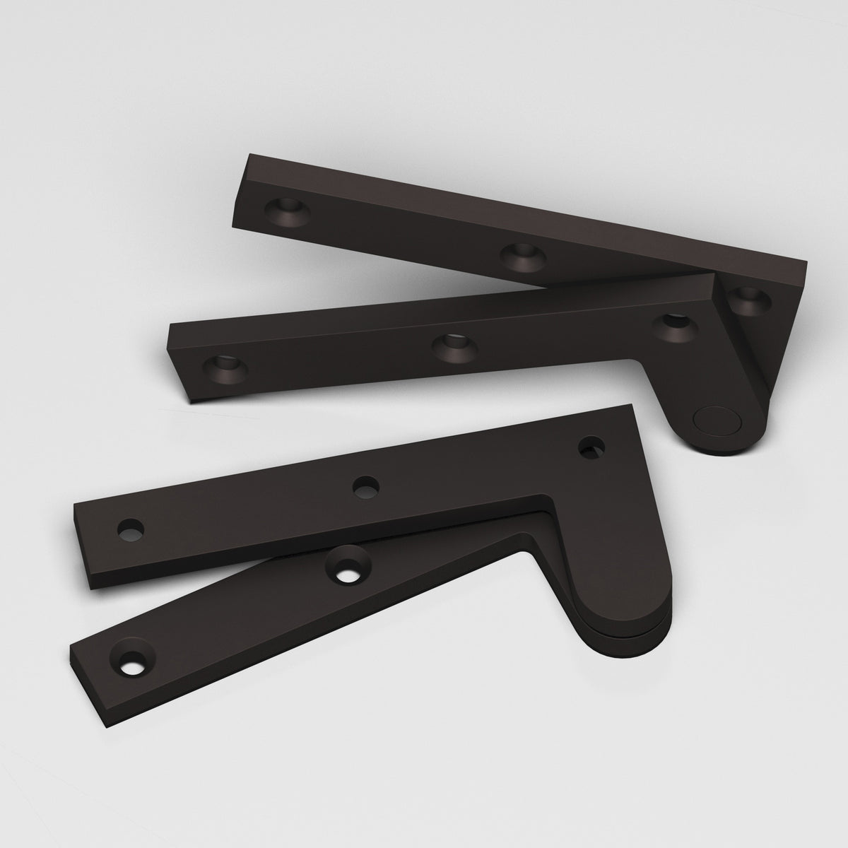 Colonial Bronze 3-1/2 Fixed Pin Pivot Hinge, 3-7/8 in (Pair) - Matte Dark Statuary Bronze