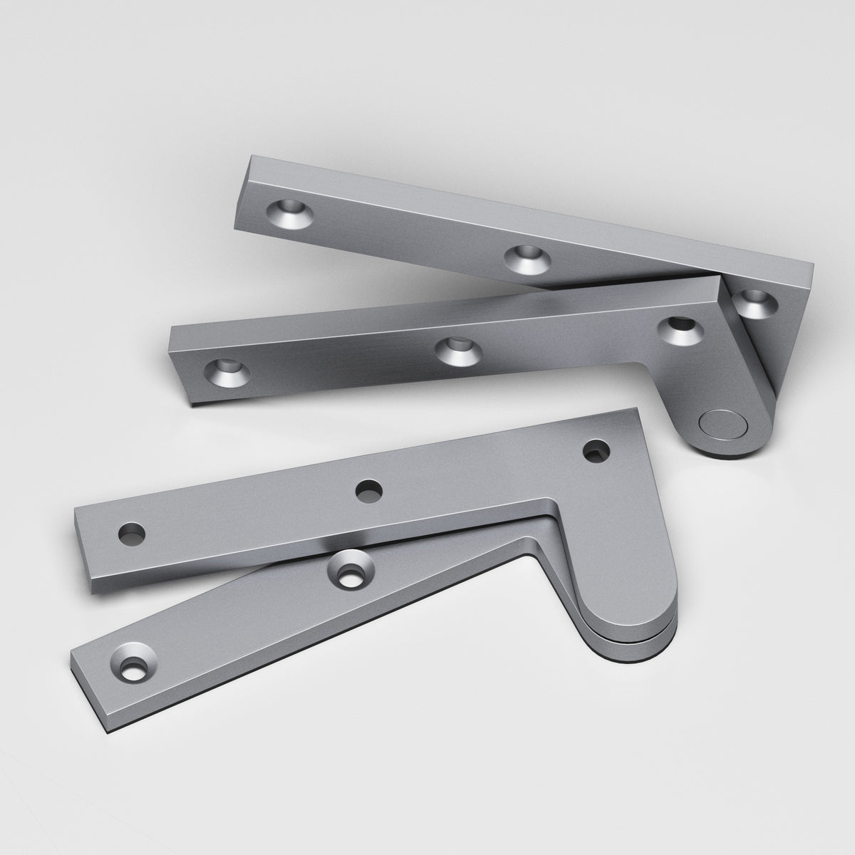 Colonial Bronze 3-1/2 Fixed Pin Pivot Hinge, 3-7/8 in (Pair) - Matte Satin Chrome