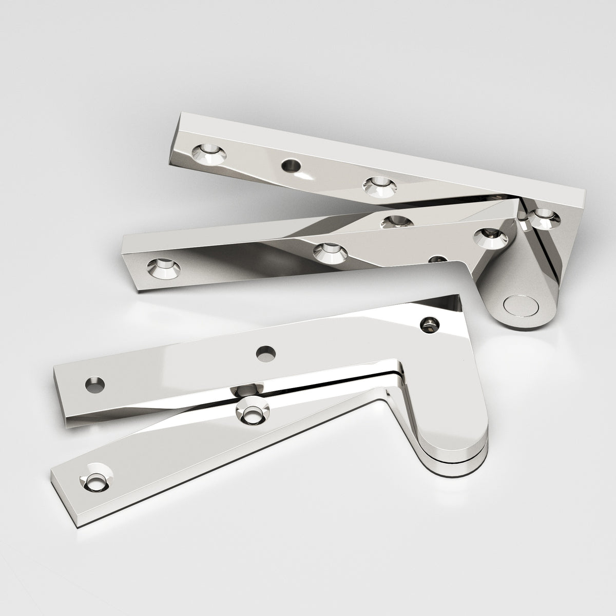 Colonial Bronze 3-1/2 Fixed Pin Pivot Hinge, 3-7/8 in (Pair) - Polished Nickel