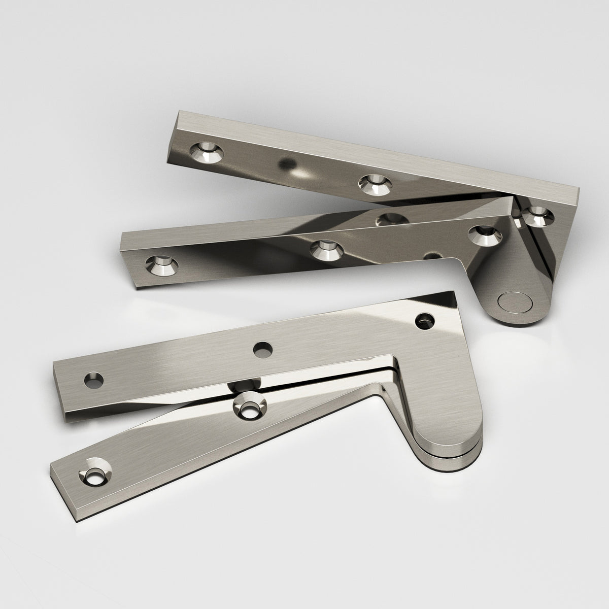 Colonial Bronze 3-1/2 Fixed Pin Pivot Hinge, 3-7/8 in (Pair) - Nickel Stainless