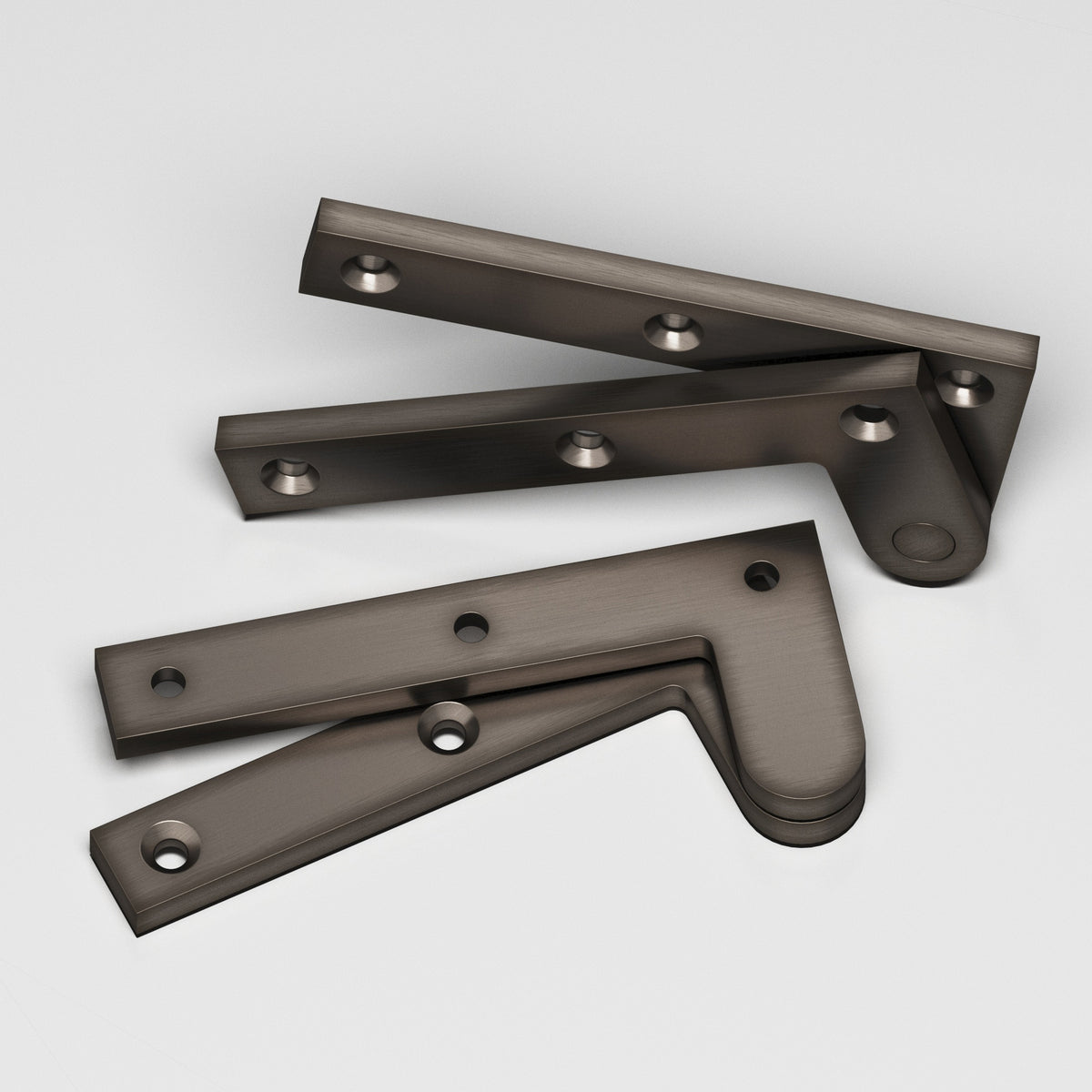 Colonial Bronze 3-1/2 Fixed Pin Pivot Hinge, 3-7/8 in (Pair) - Pewter