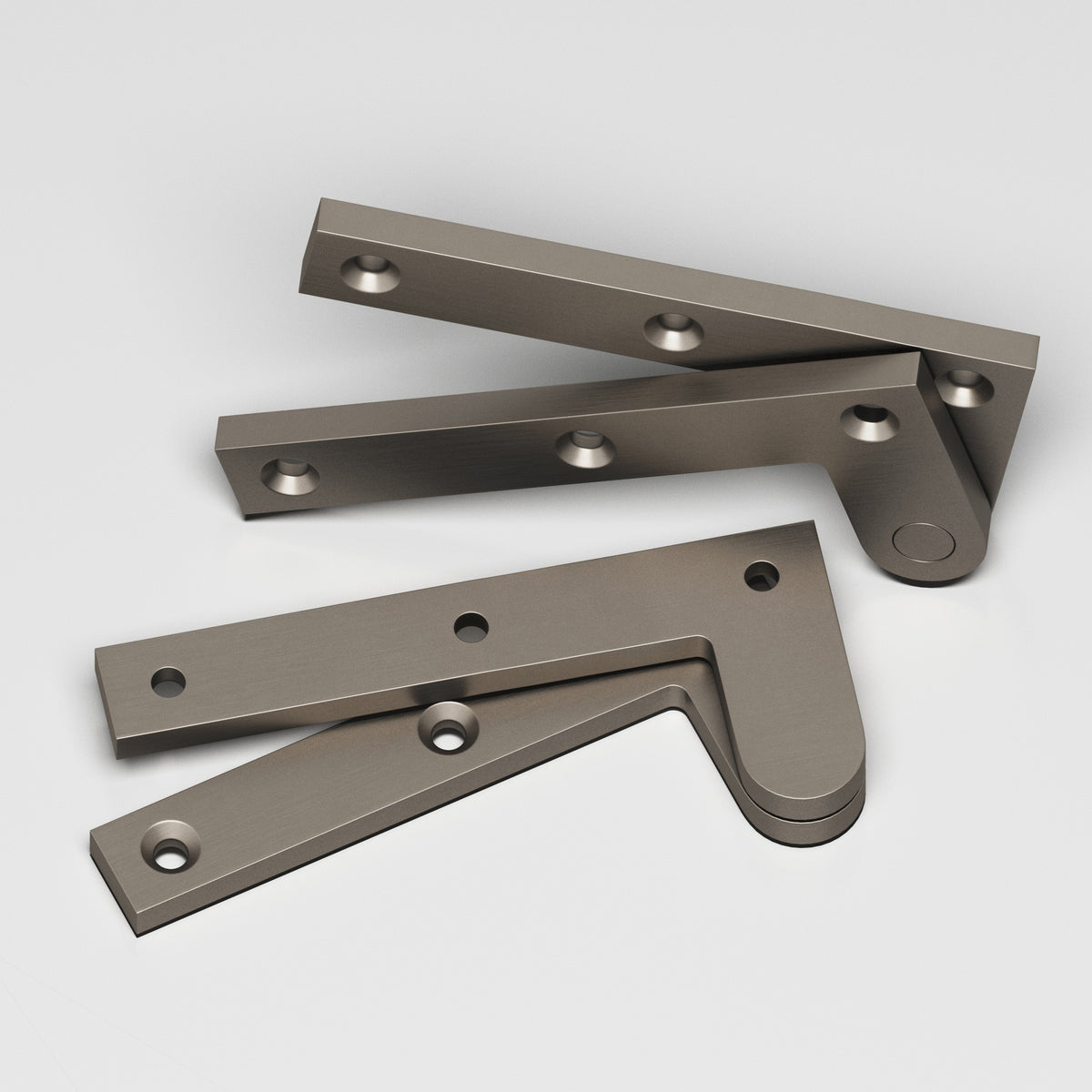 Colonial Bronze 3-1/2 Fixed Pin Pivot Hinge, 3-7/8 in (Pair) - Matte Pewter