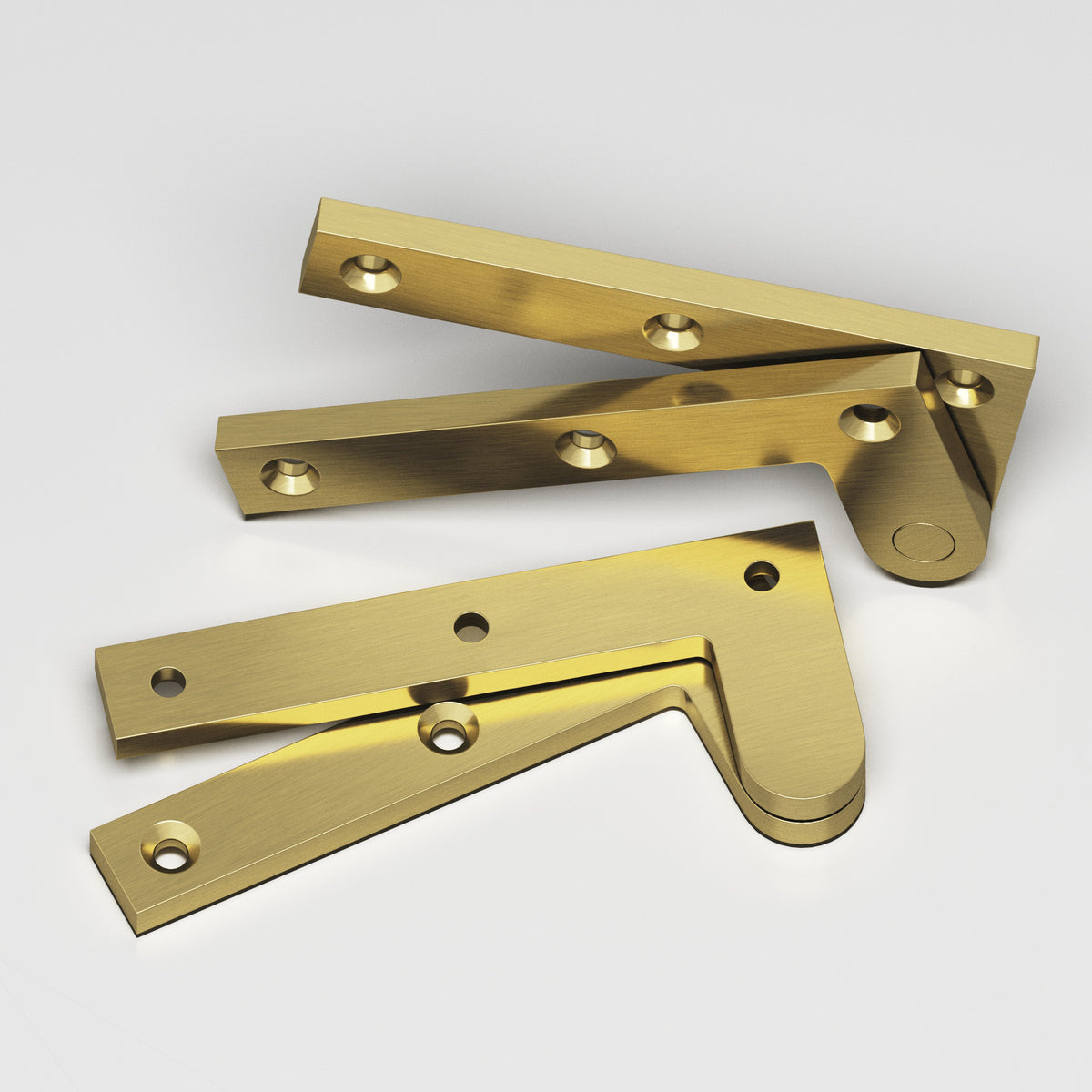 Colonial Bronze 3-1/2 Fixed Pin Pivot Hinge, 3-7/8 in (Pair) - Antique Brass