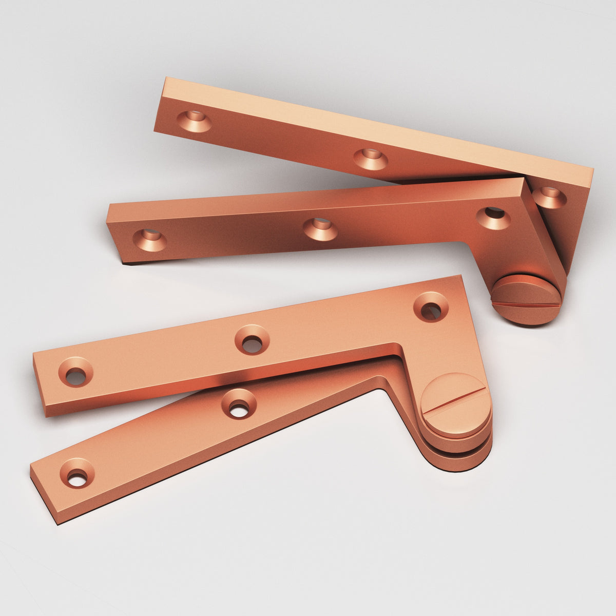 Colonial Bronze 5 Removable Screw Pivot Hinge, 4-3/8 in (Pair) - Matte Satin Copper