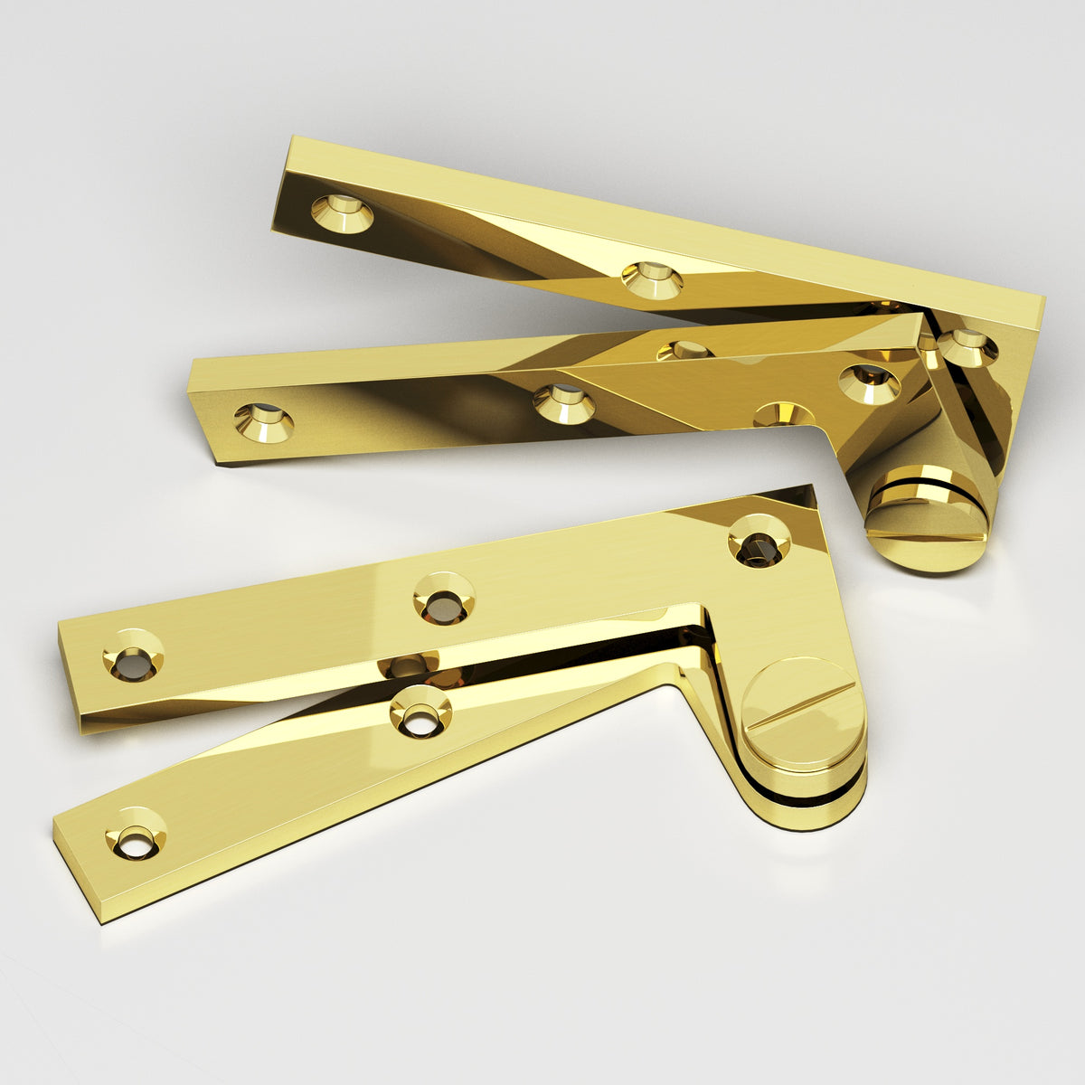 Colonial Bronze 5 Removable Screw Pivot Hinge, 4-3/8 in (Pair) - Unlacquered Polished Brass