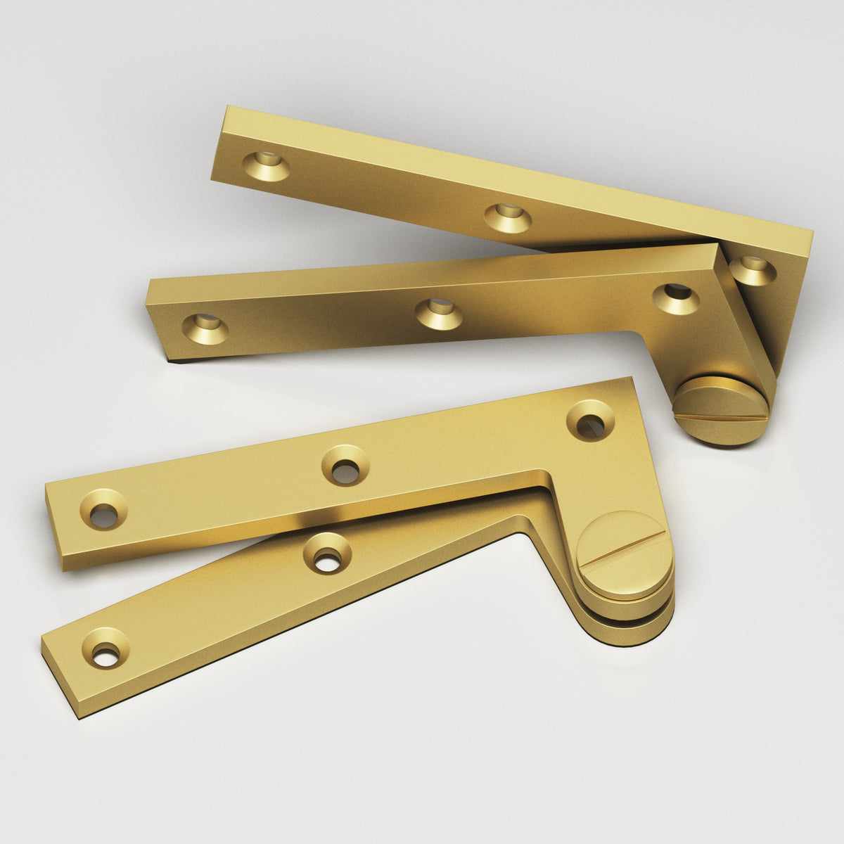Colonial Bronze 5 Removable Screw Pivot Hinge, 4-3/8 in (Pair) - Matte Satin Brass