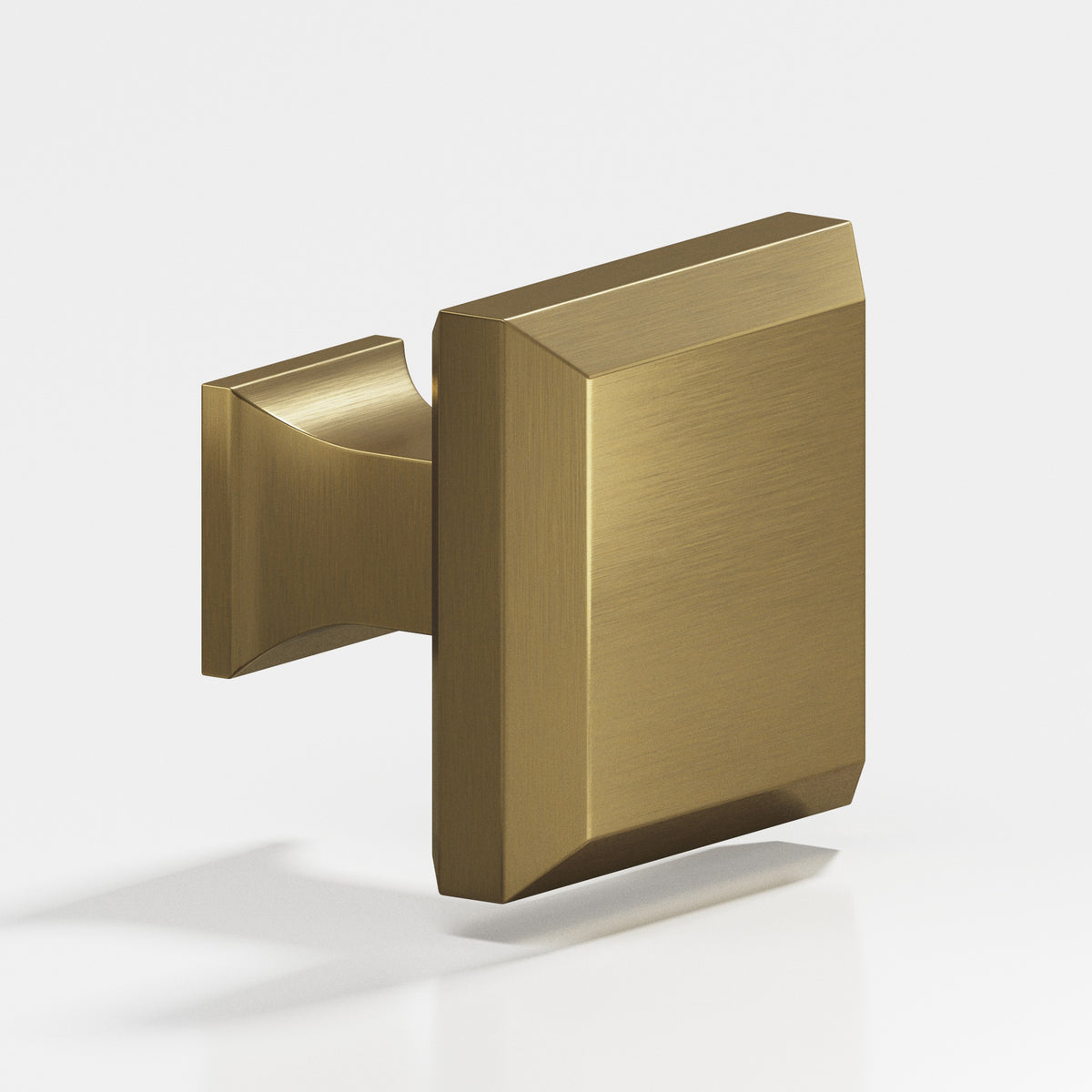 Colonial Bronze 517 Square Beveled Knob with Flared Square Post, 1 in - Antique Brass