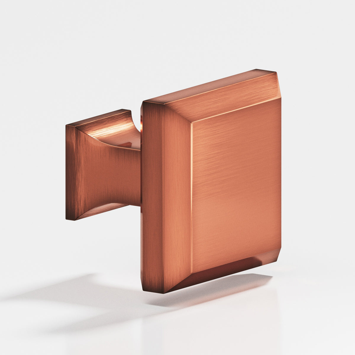 Colonial Bronze 528 Square Beveled Knob with Flared Square Post, 1-1/4 in - Antique Copper