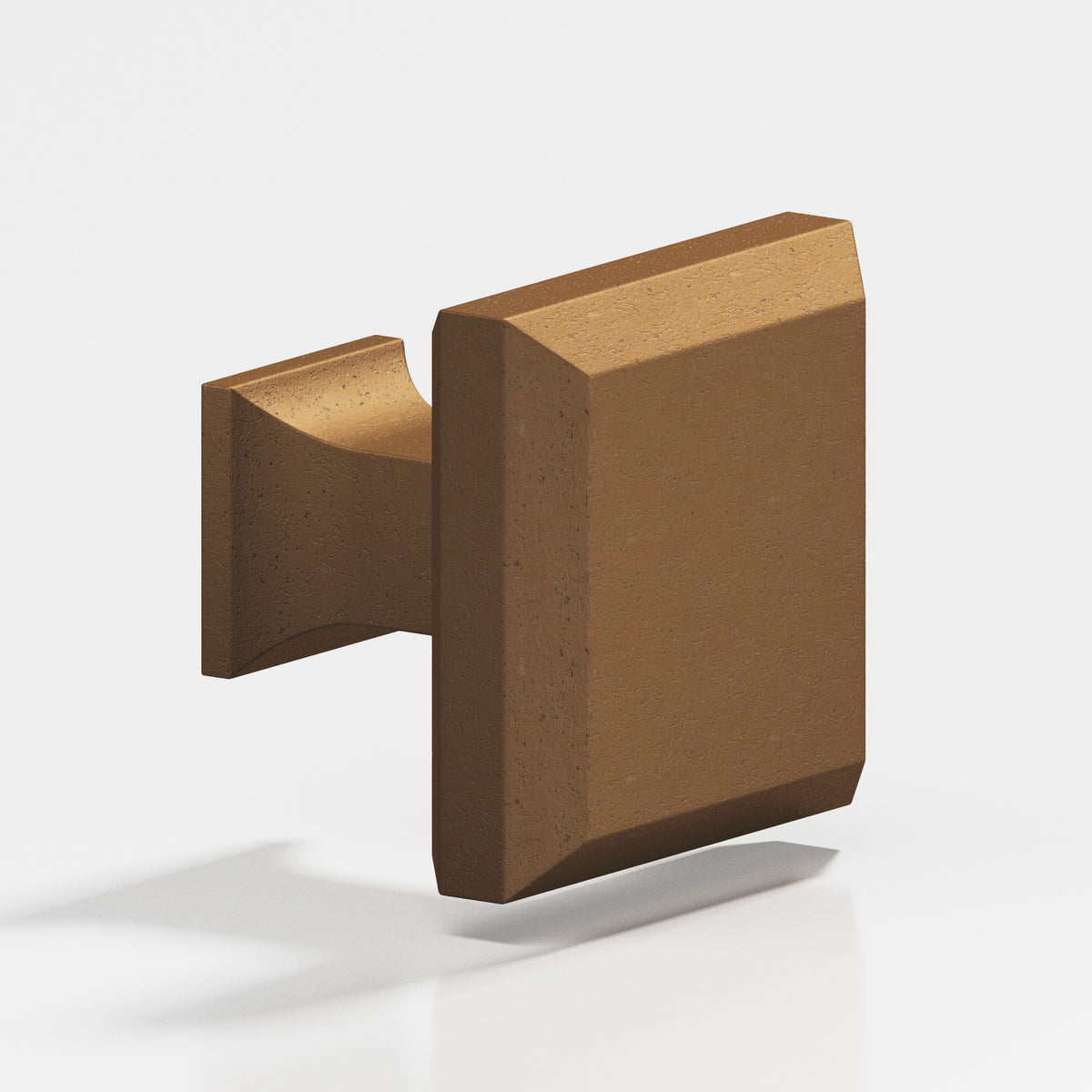 Colonial Bronze 528 Square Beveled Knob with Flared Square Post, 1-1/4 in - Distressed Light Statuary Bronze