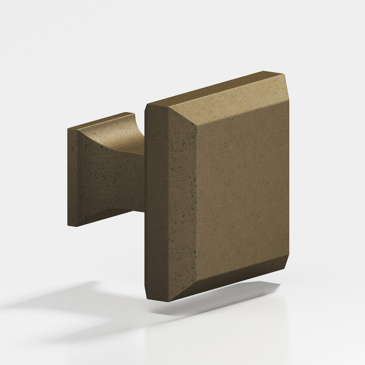 Colonial Bronze 529 Square Beveled Knob with Flared Square Post, 1-1/2 in - Distressed Oil Rubbed Bronze