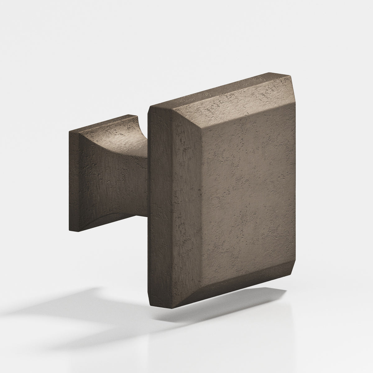 Colonial Bronze 528 Square Beveled Knob with Flared Square Post, 1-1/4 in - Distressed Pewter