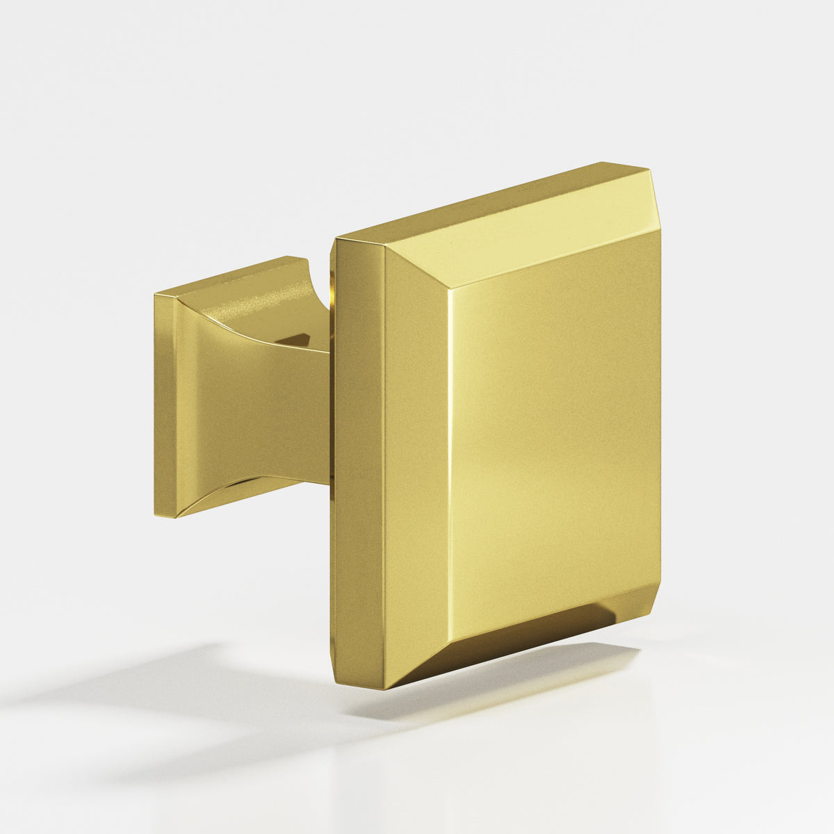 Colonial Bronze 529 Square Beveled Knob with Flared Square Post, 1-1/2 in - French Gold
