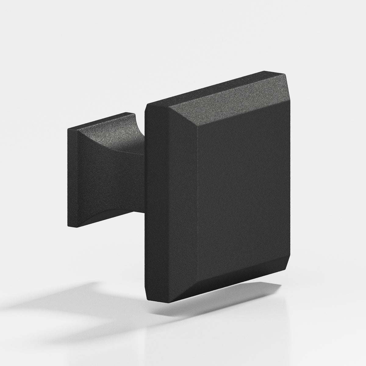 Colonial Bronze 517 Square Beveled Knob with Flared Square Post, 1 in - Frost Black™
