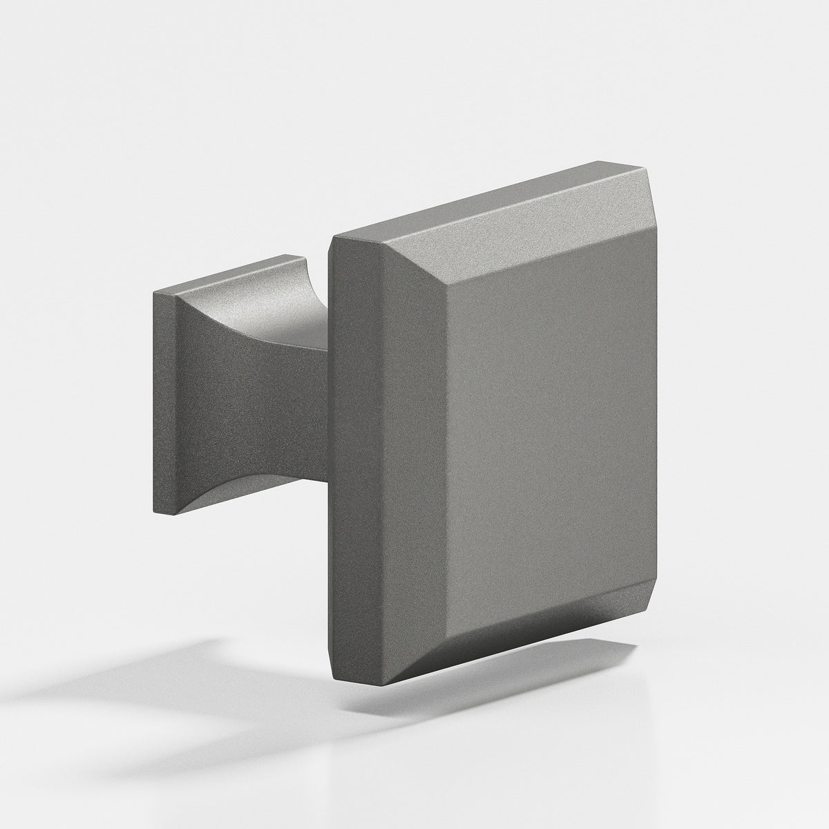 Colonial Bronze 517 Square Beveled Knob with Flared Square Post, 1 in - Frost Nickel™